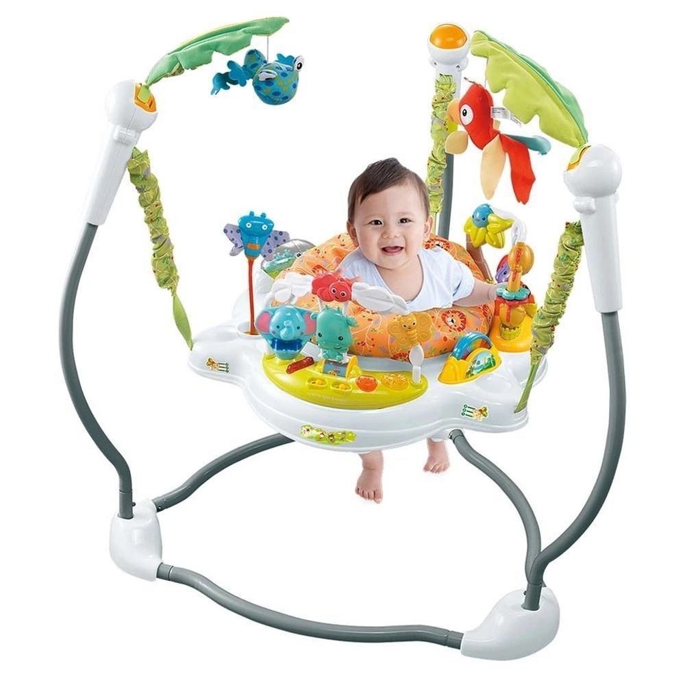 Little Learners Jungle Jumper - Lights & Music White