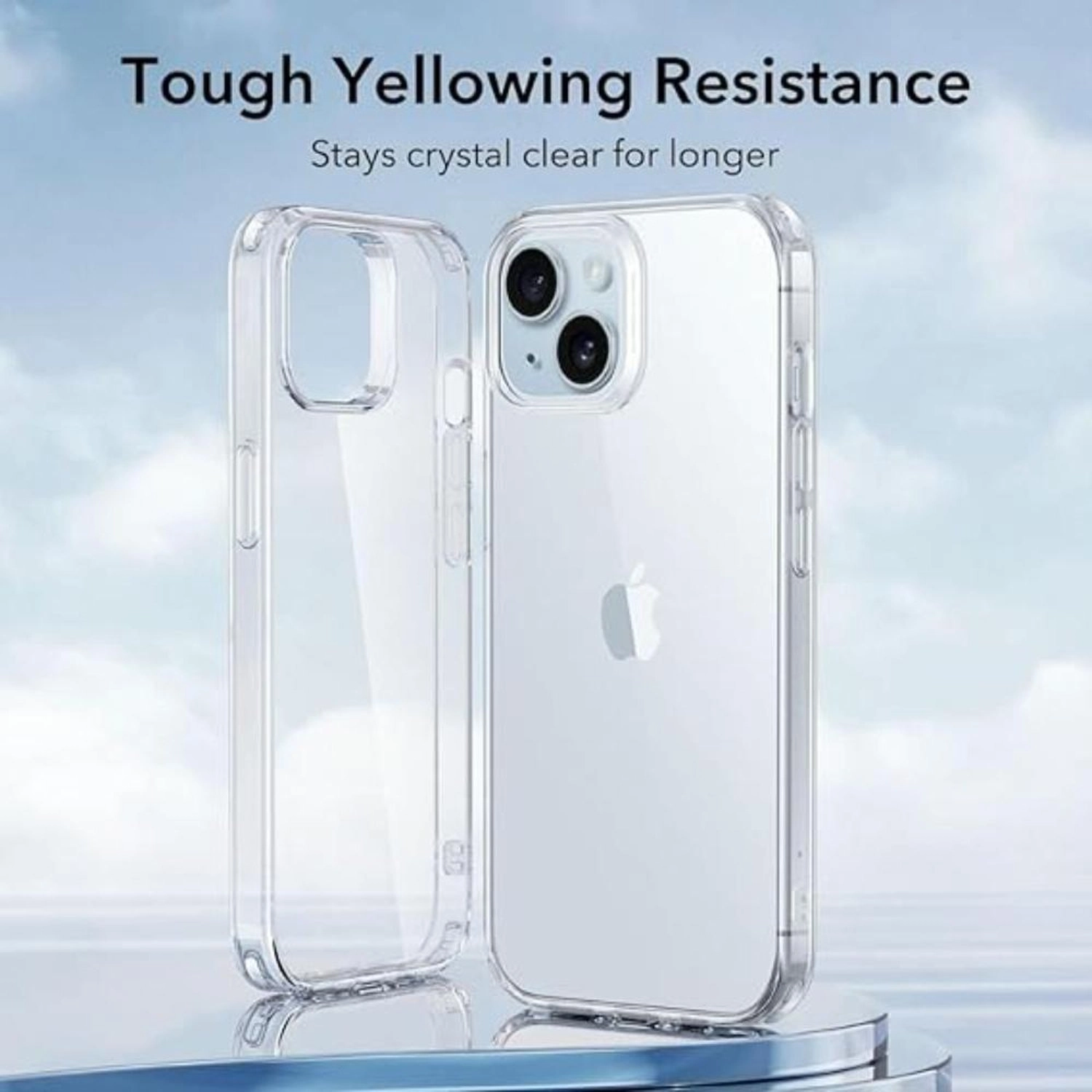 Clear Case with Screen Protector - Soft TPU for iPhone 15