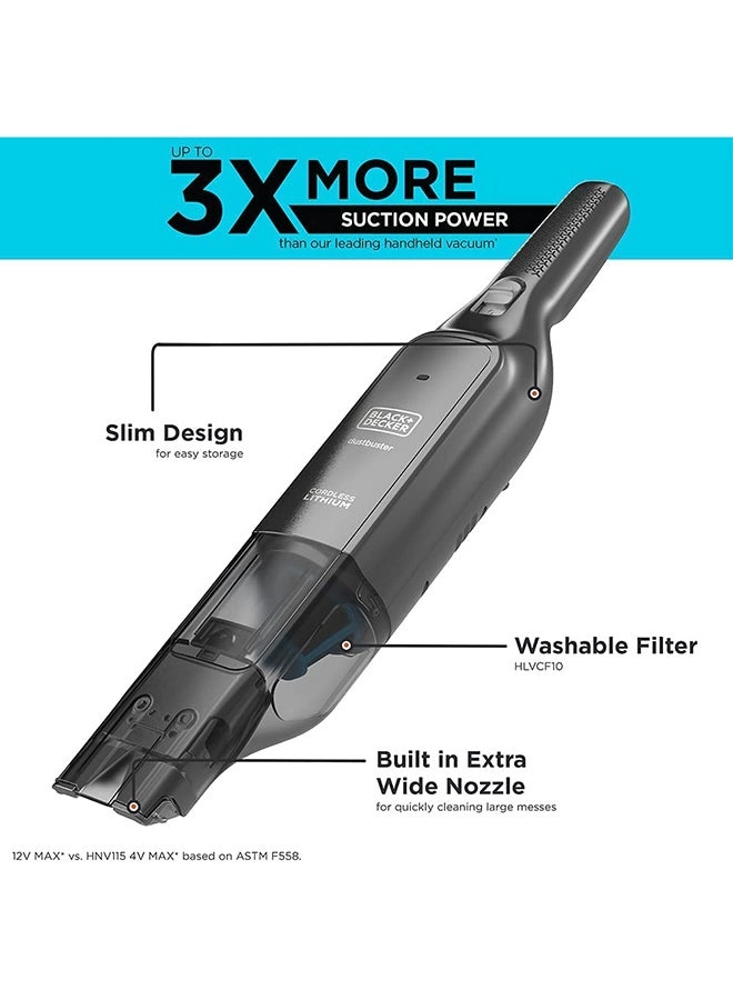 Pelican Handheld Vacuum - 12V 130 ml Dark Titanium