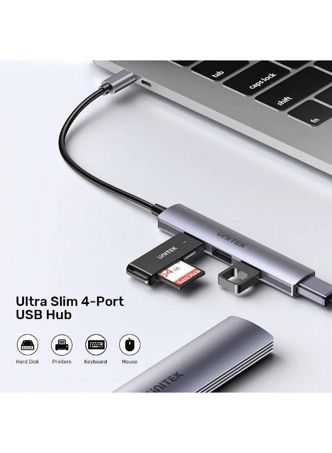 USB-C TO 4 PORT USB-A HUB - 5Gbps 3x480Mbps