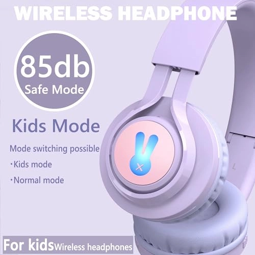 Kids Bluetooth Headphones - 85db Bluetooth 5.0 Pink