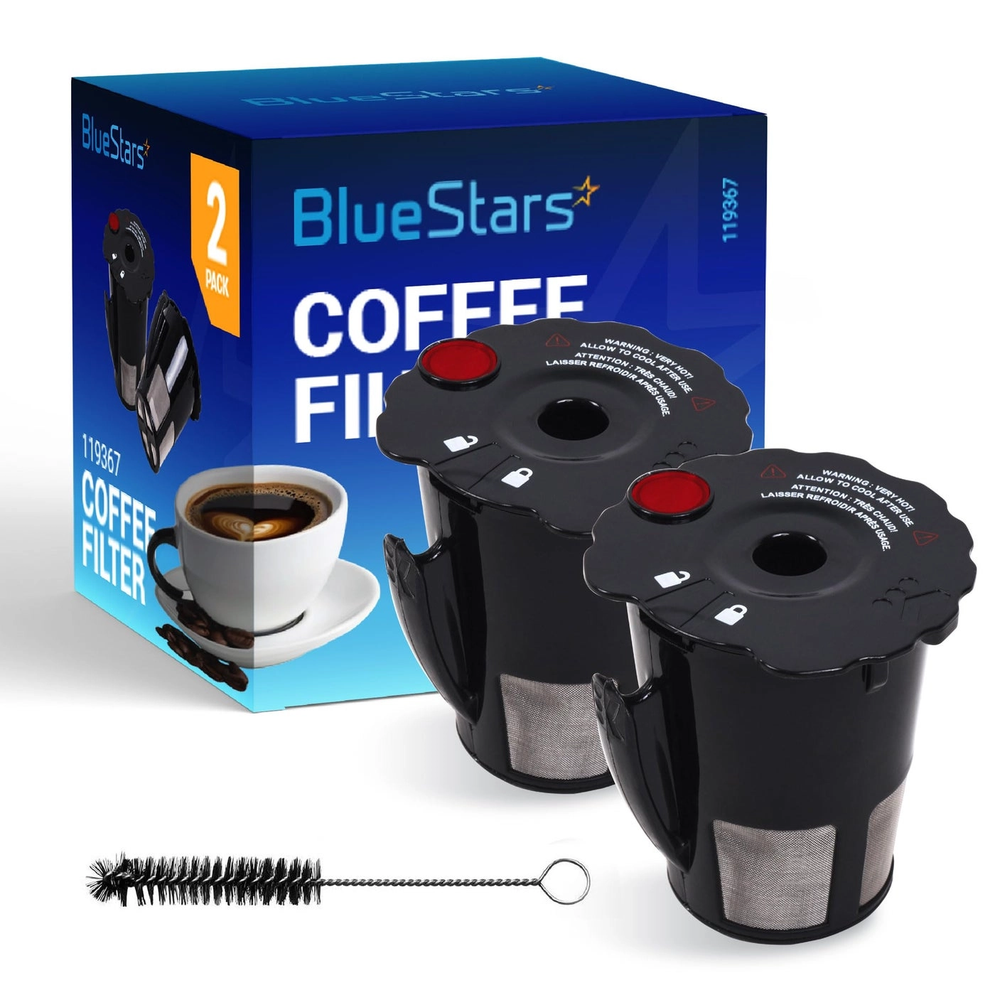Blue Stars LLC 119367 Reusable Coffee Filter Pack