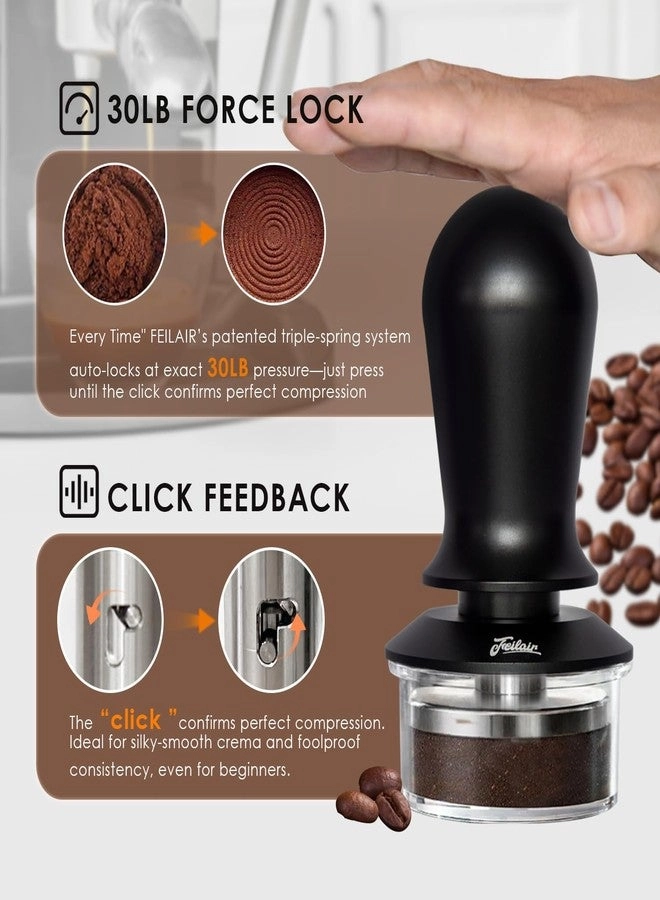 51mm Professional Espresso Tamper - 30LB Calibrated Pressure Triple Spring Click Feedback