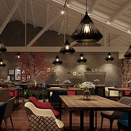 Vintage Chandeliers - Black 4-Lights Iron