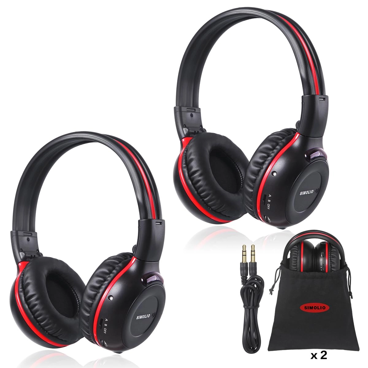 SIMOLIO SM-561 Wireless Headphone 2 Pack