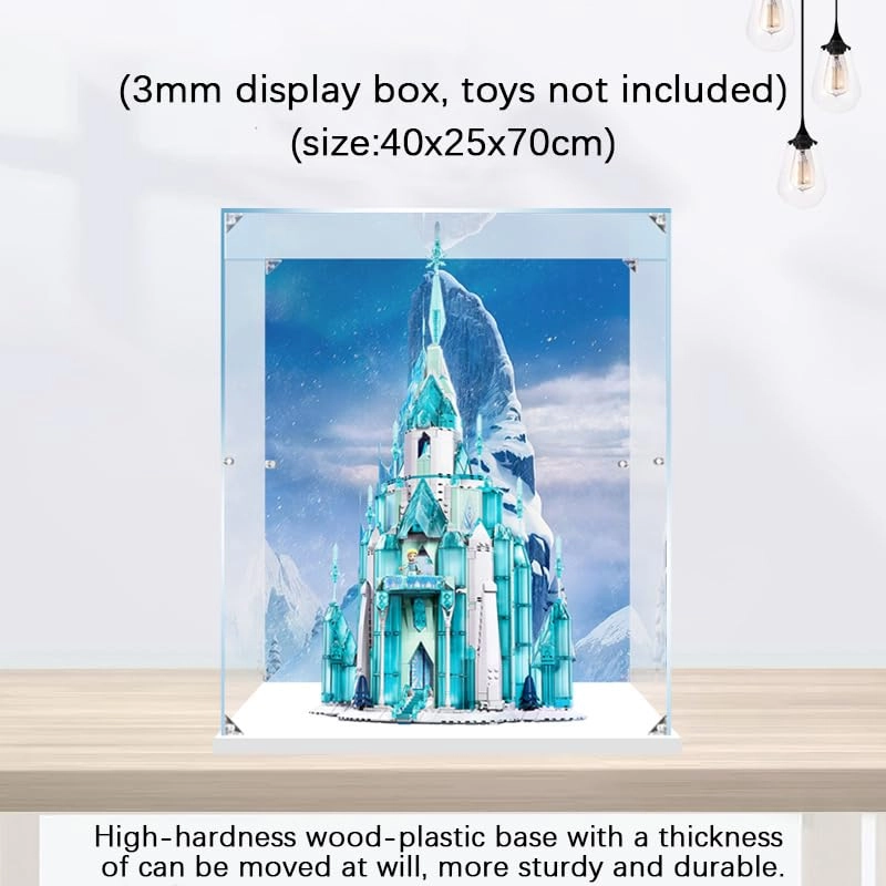 Acrylic Display Case - 40 x 25 x 70 cm Black Base Painted Model (3mm)