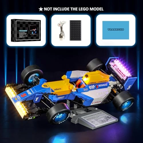 LED Light Kit for 10353 Icons Williams Racing FW14B & Nigel Mansell Building Blocks Model - Plastic