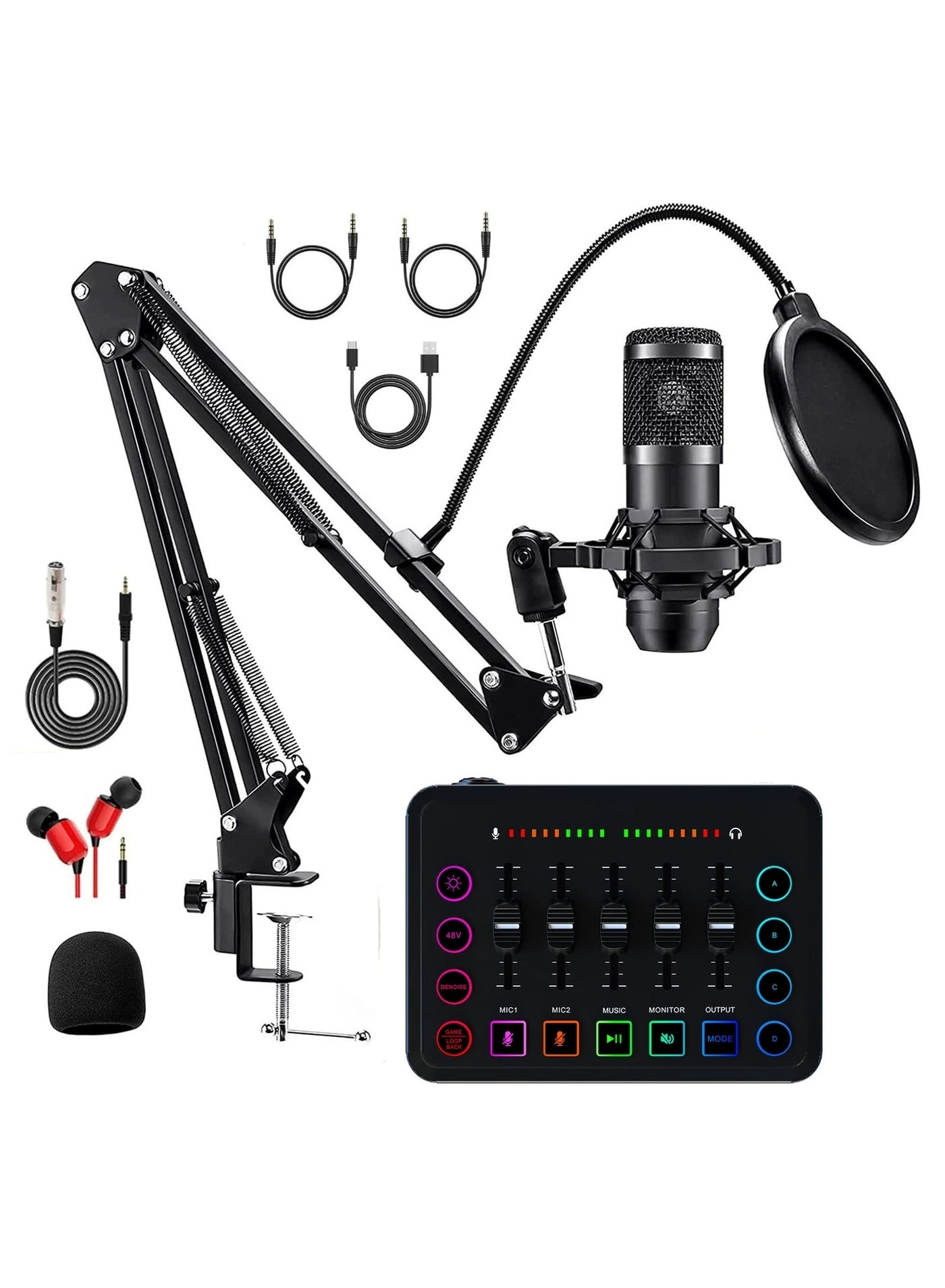 Audio Mixer + M800Mic USB Microphone