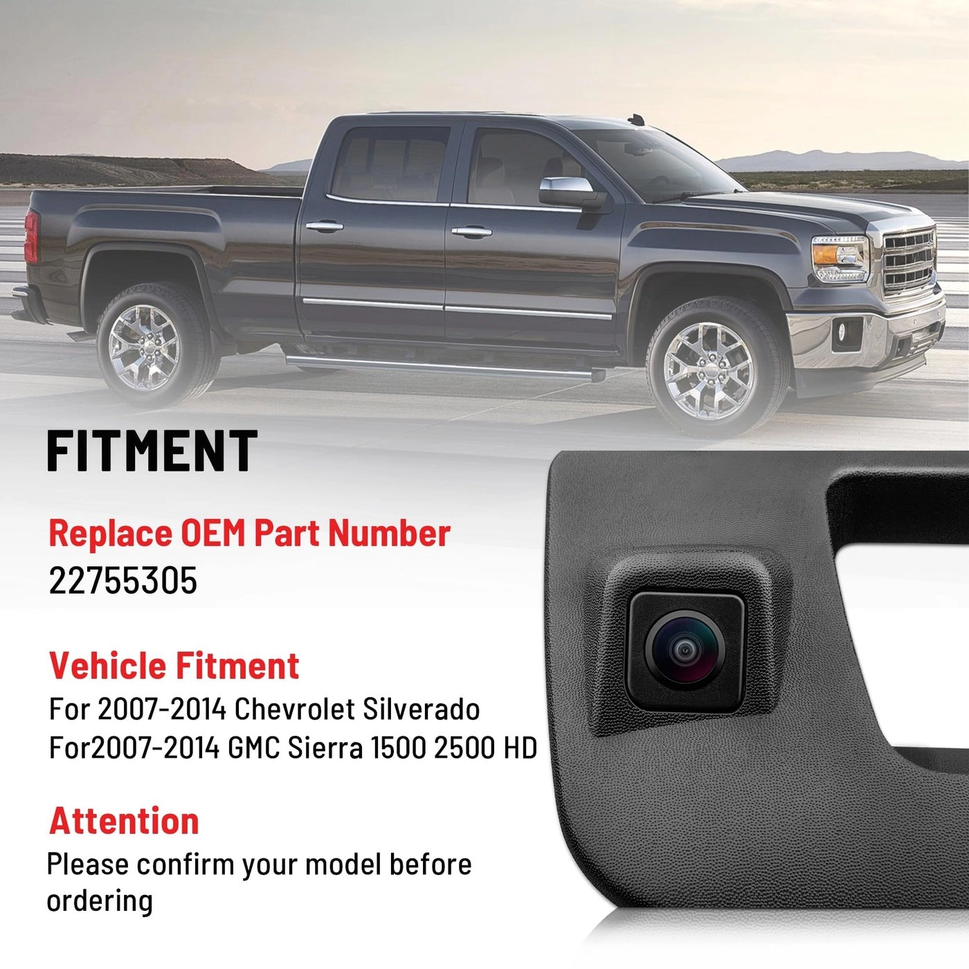 Tailgate Handle Reverse Backup Camera - RCA 600 TV Line