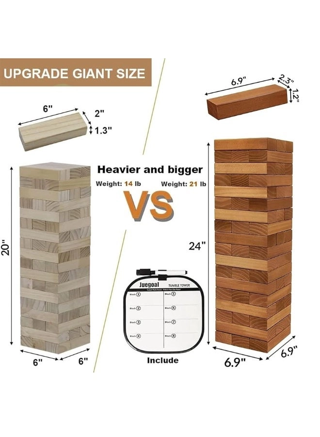 Tumble Tower - 54 Piece Giant Wooden Block Stacking Game