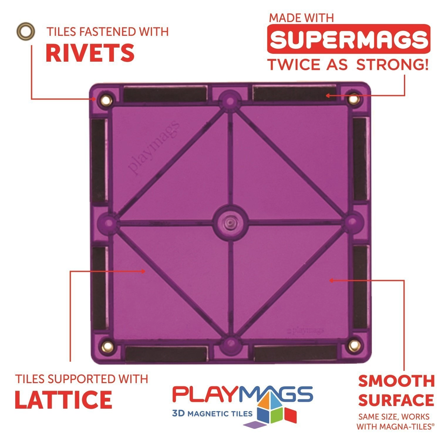 magnetic tiles - 30 pcs