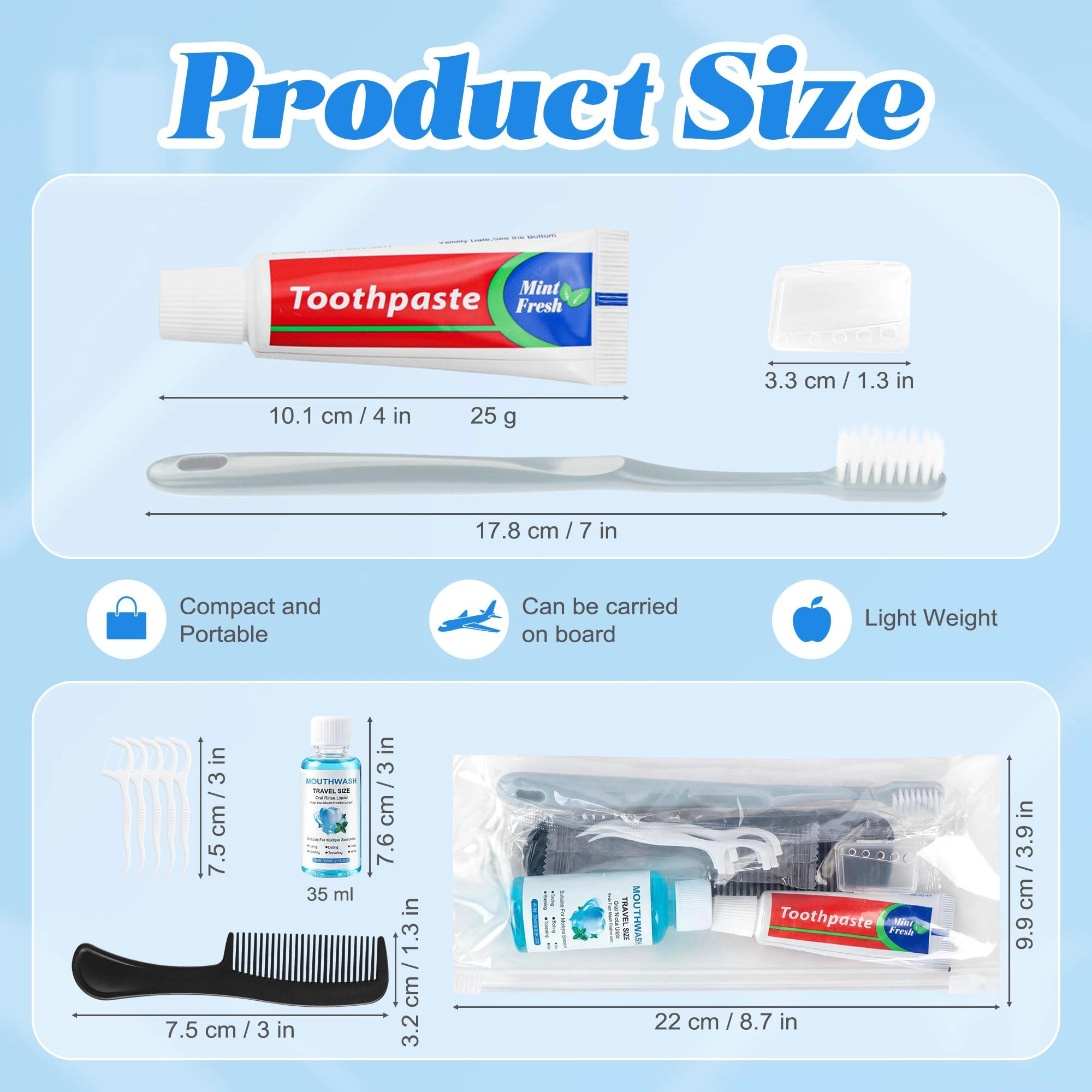 Travel Toothbrush Kit - 4-Piece Pack Light Gray