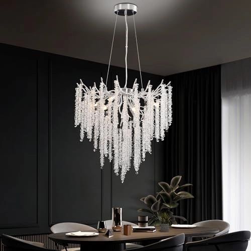 Modern Chandelier Crystal Light - 20 inches (min) to 67 inches (max)