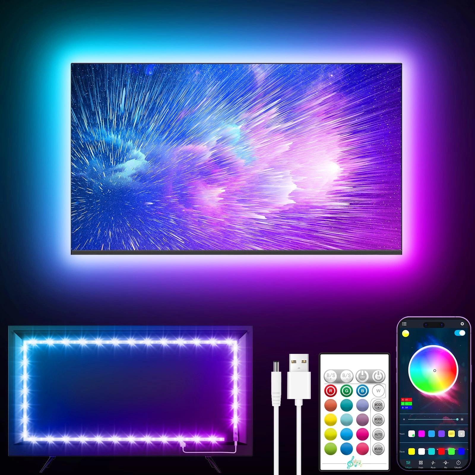 gipoyent LED Light Strip - 19.6FT