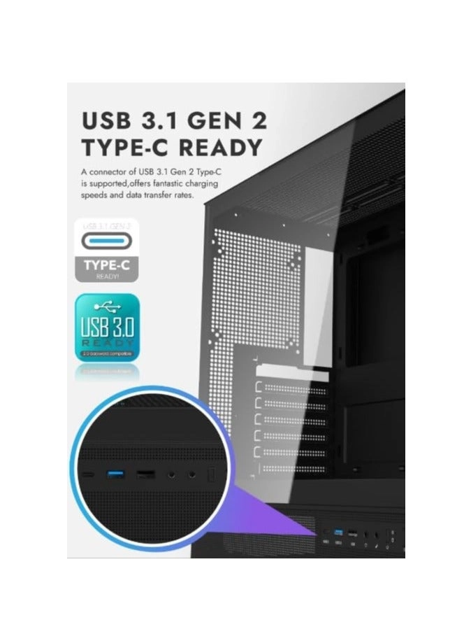 DPX90 - Tempered Glass Panels Mid Tower