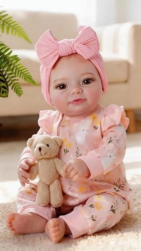 Reborn Baby Doll - 17-Inch Soft Cloth Body Sleeping Ages 3+