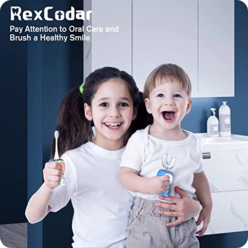 Ultrasonic Kid's U-Shaped Electric Toothbrush - IPX7 Waterproof Five Cleaning Modes 60S Smart Reminder