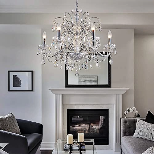 6-Lights Crystal Chandelier