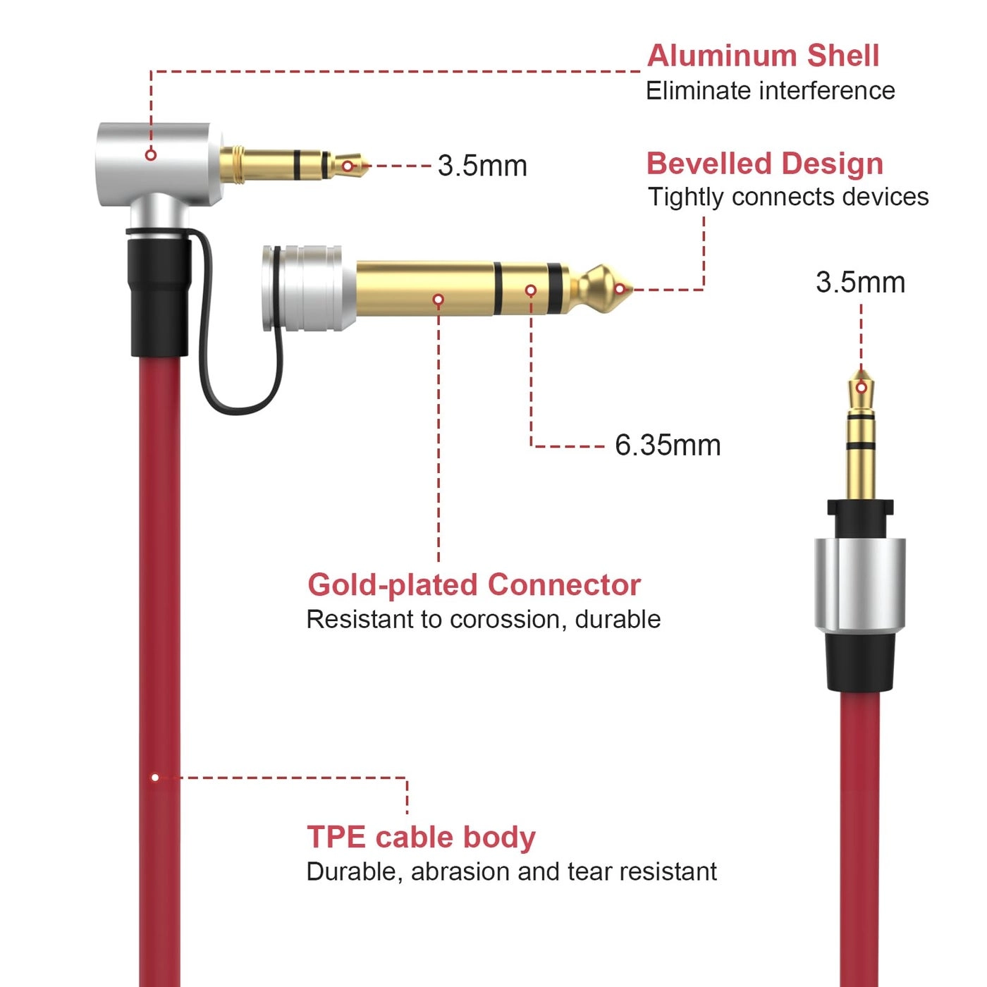 Auxiliary Extension Cable for Beats by Dr Dre Solo Studio Pro Detox Edition Headphones