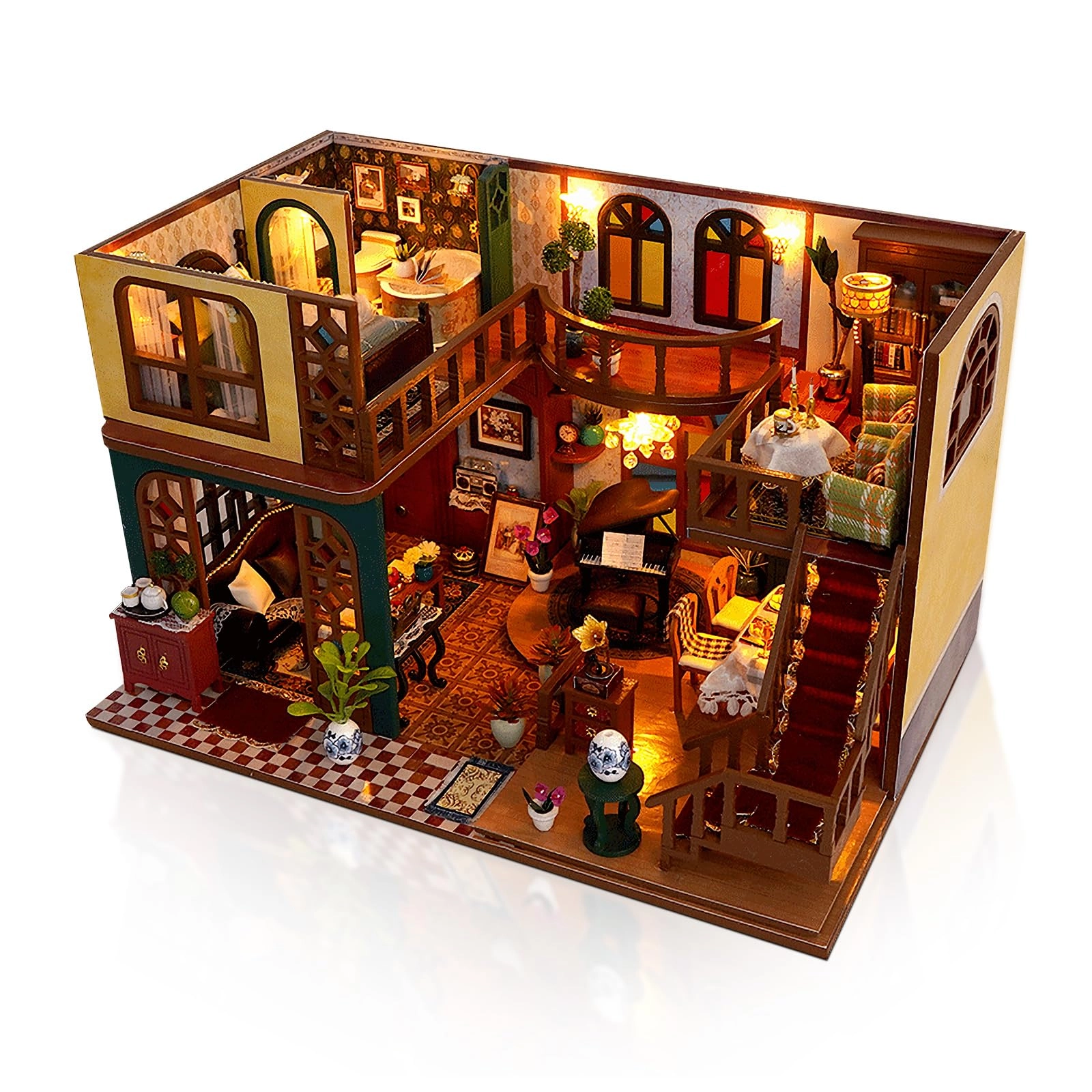 Cuteefun Miniature Dollhouse Kit - DIY Assembly Required