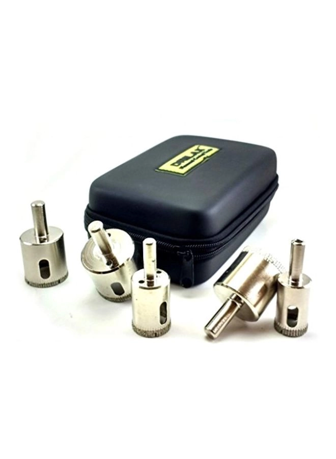 Diamond Drill Bit Tile Hole Saw Set - 5 Pcs 3/4 inch 1 inch 1-1/4 1-1/2 1-3/4 Inch