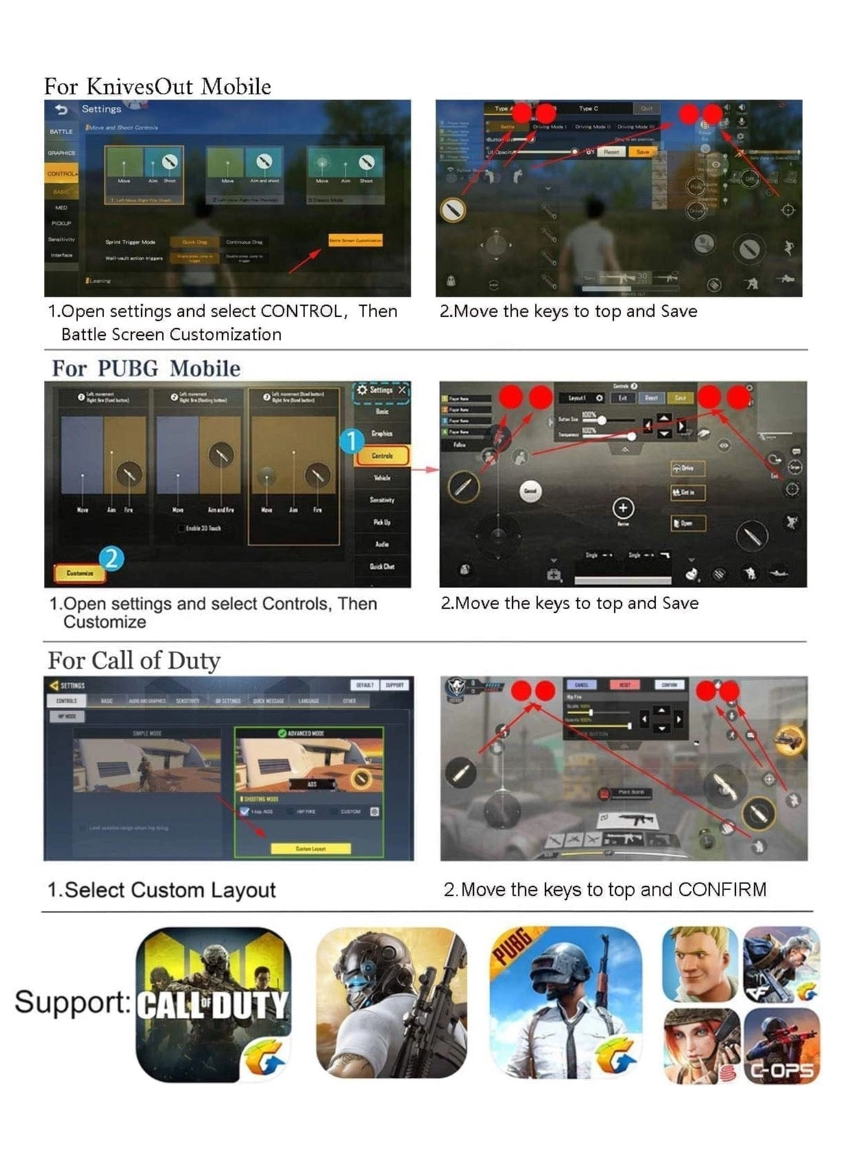 Mobile Gaming Triggers - PUBG Mobile Call of Duty Mobile Fortnite Mobile