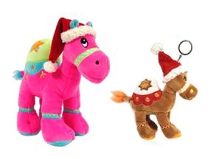 camel - Dark Pink 18cm + key ring - Brown 12cm