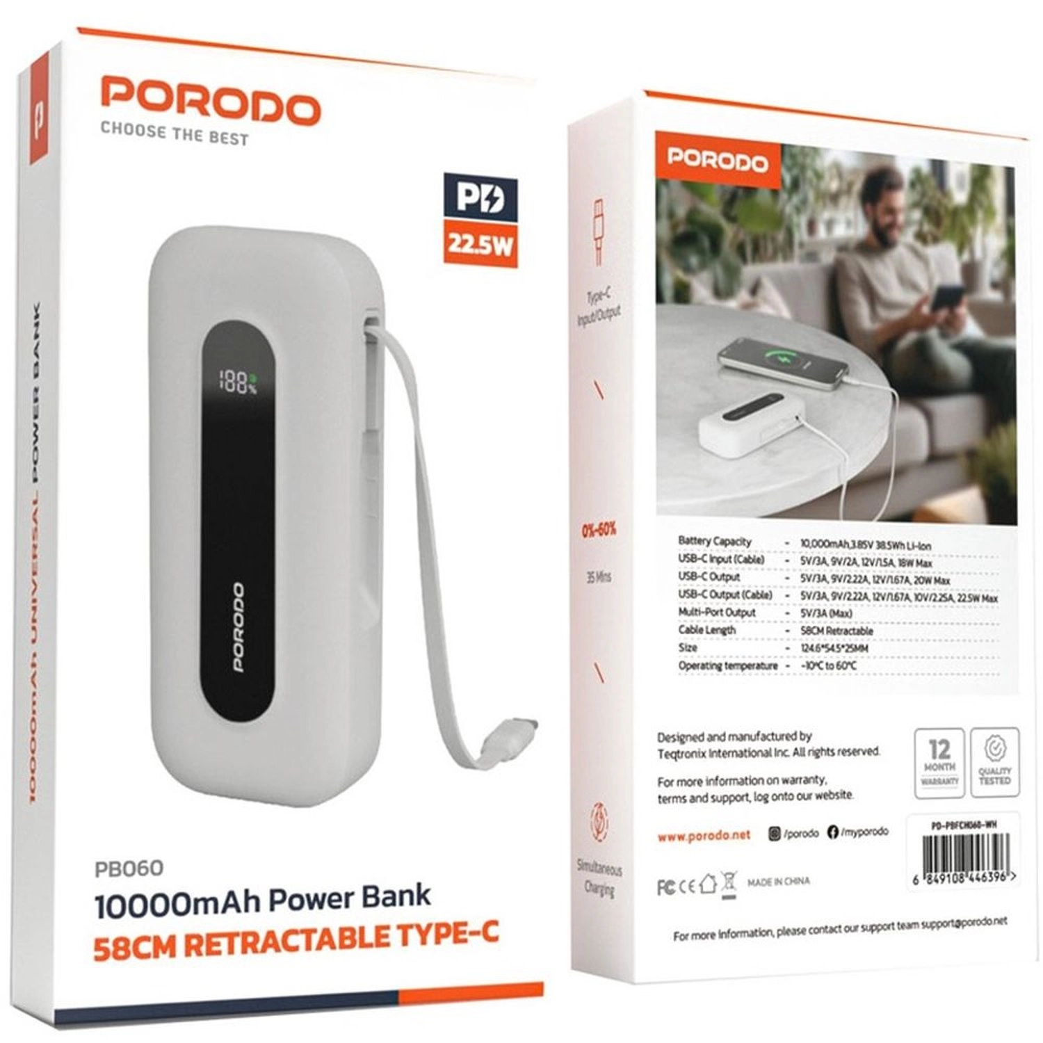 PD-PBFCH060-BK - 10000mAh 30W