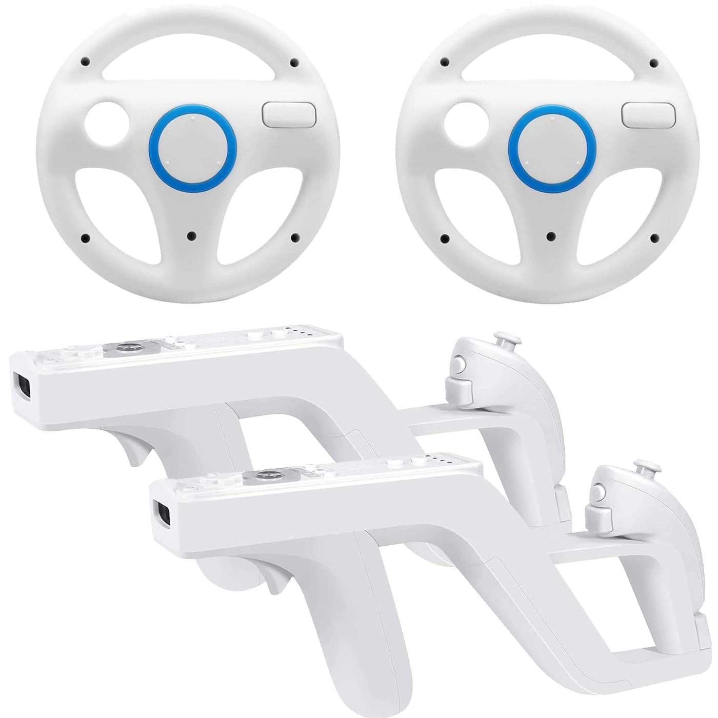Arrocent Steering Wheel + Zapper Gun - Wii Wii U Remote