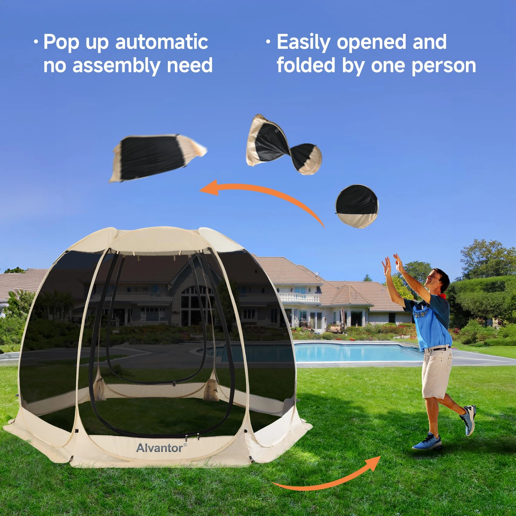 Pop Up Screen House - 9 square meters