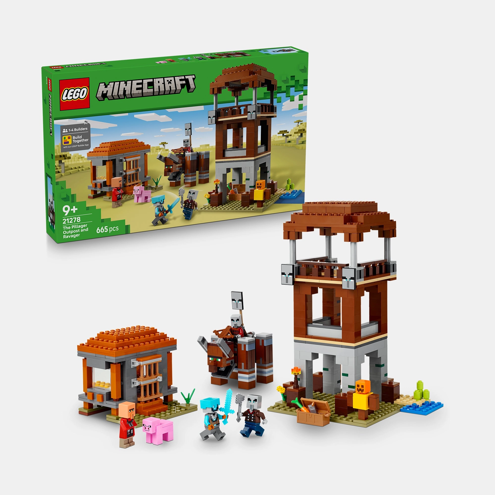 LEGO Pillager Outpost and Ravager - Minecraft 665 pcs