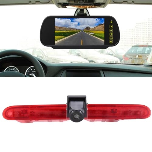 Brake Light Reversing Camera + Rear View Mirror Monitor - Night vision 628 x 586 pixels