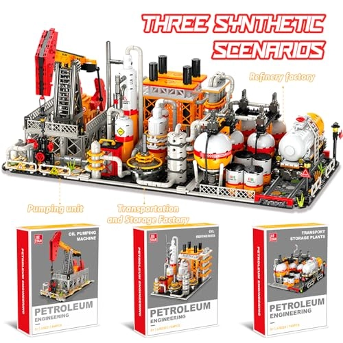 Oil Pumping Machine Building Set - 666 pcs for ages 3+