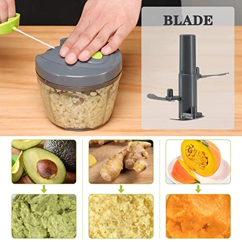 Manual Food Chopper - 650ML 3 blades