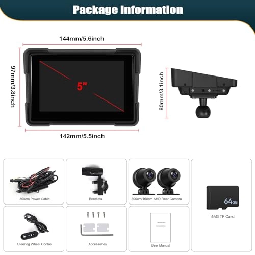 Motorcycle Dashcam Carplay - 1024*600