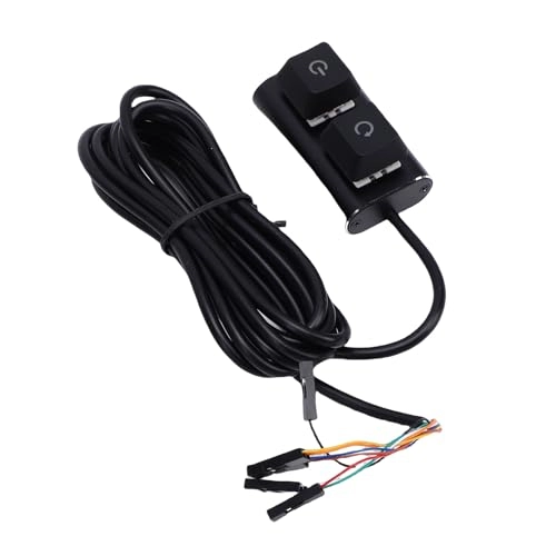 Desktop Computer Power Switch - 2m Cable 7 Color Auto Cycling Light