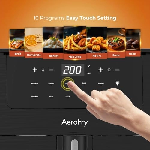 Panoramic Glass View Digital Air Fryer