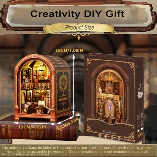 Miniature Wooden Dollhouse Furniture Kit - Creative Room 1:24