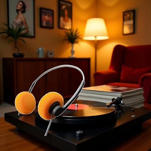 Retro Over-ear Wired Headphone