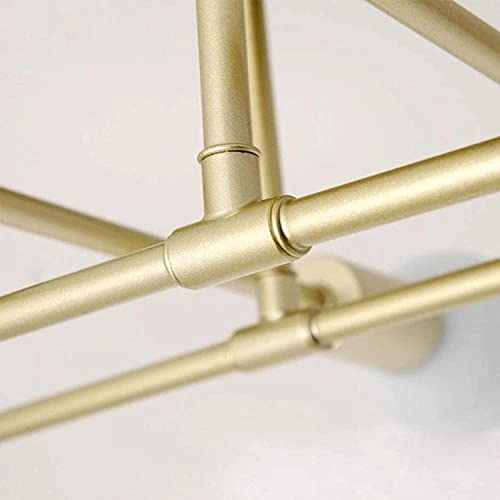 Retro Metal Chandelier Sputnik - E27 6 Lights Gold
