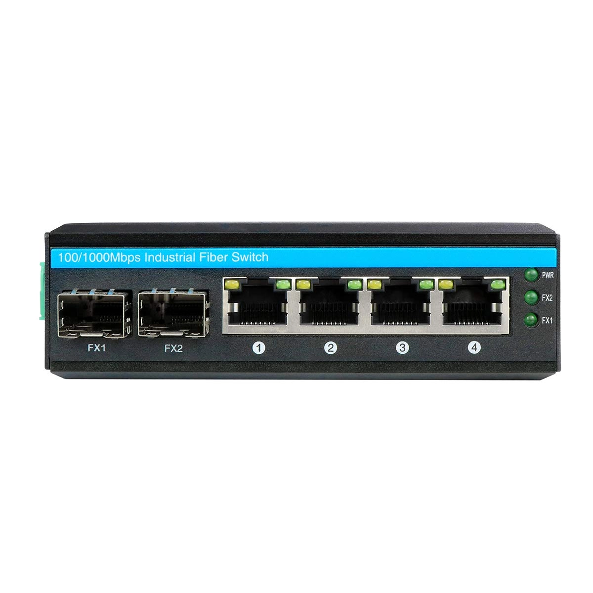 mtxneo 6 Port Gigabit Industrial Fiber Optic Outdoor Switch