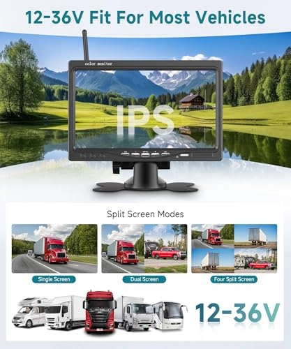 Wireless Backup Camera Kit - 18 IR Night Vision Wireless 1080P