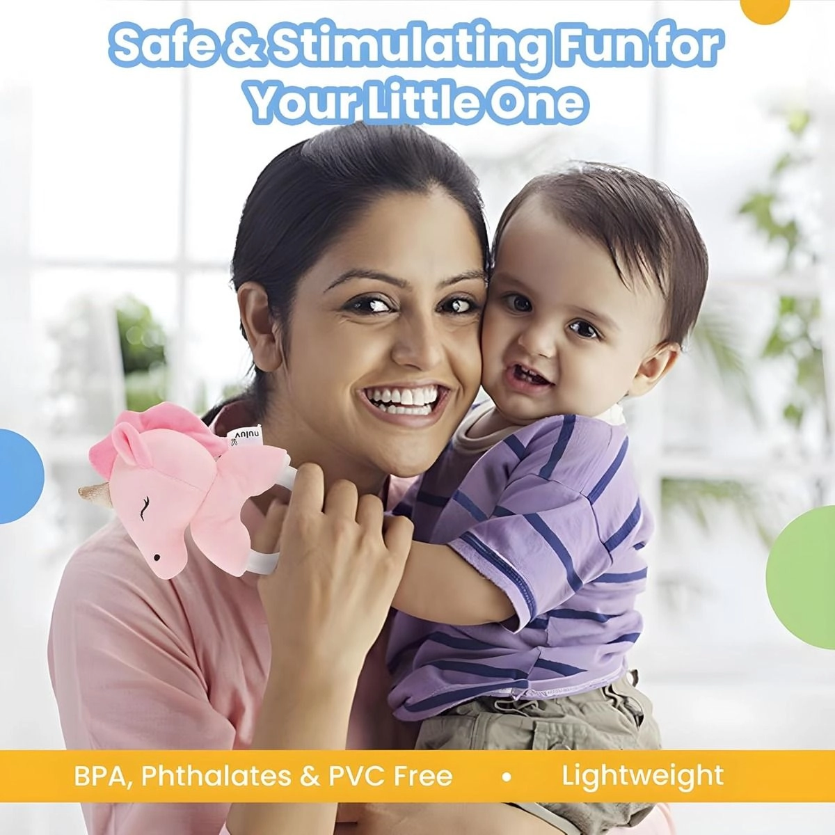 Playtime Unicorn Ring Rattle - Suitable For 0 to 12 Years