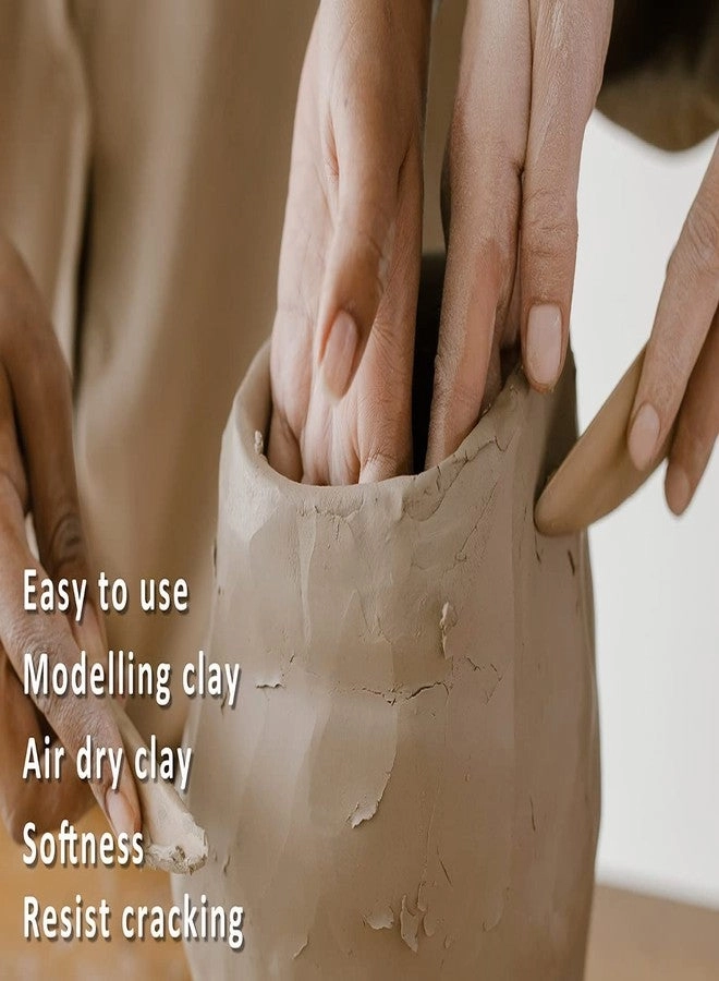 Natural AirDry Modeling Clay - 4540g + Pottery Sculpting Tool Set 40pcs.