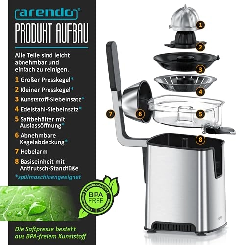 Electric citrus juicer - 1000 watts 400 Milliliters