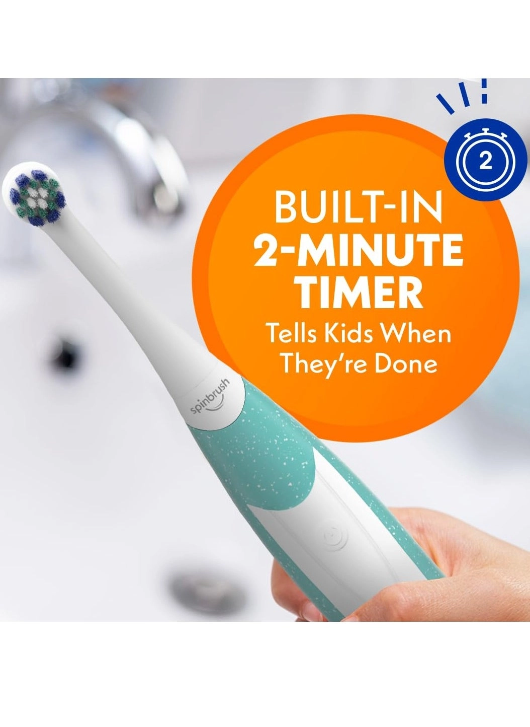 Kids Electric Toothbrush - Glow in The Dark Battery-Powered