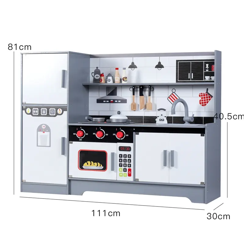 Kids Wooden Kitchen Set With Accessories