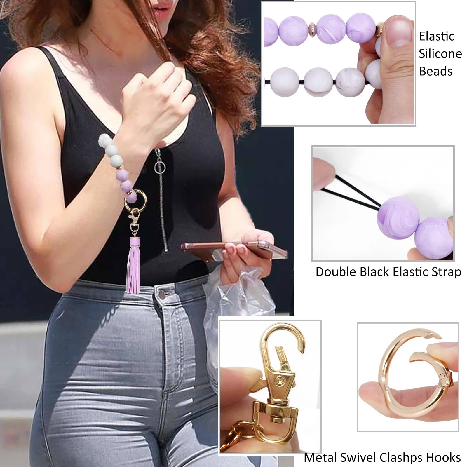 Silicone Key Ring Bracelet - Car
