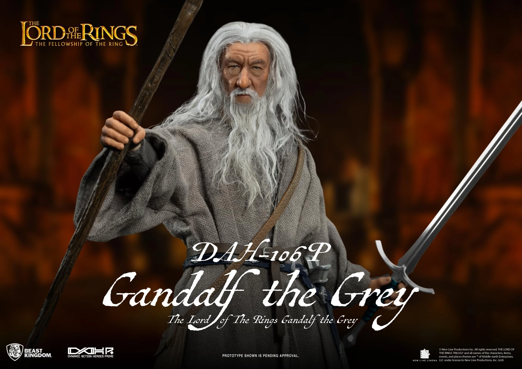 Gandalf the Grey - The Lord of The Rings (10.16 cm) (DAH-106P)