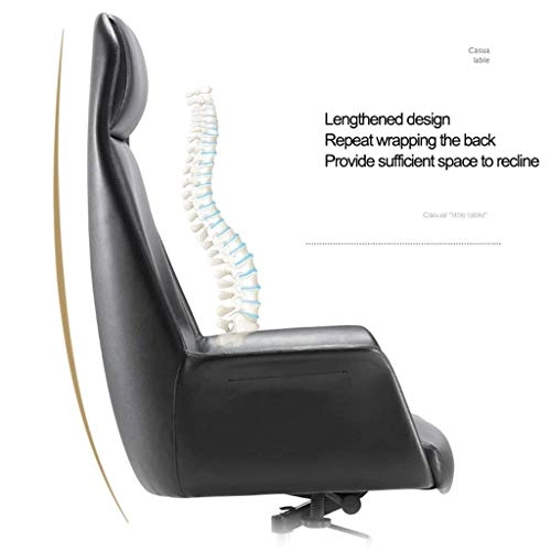Desk Chair - PU Leather Brown High Back